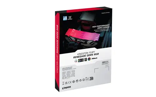 FURY 24GB 8400MT/s DDR5 CL40 CUDIMM Renegade RGB Silver XMP - Imagen 9