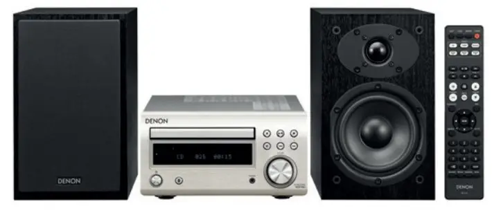 D-M41 Minicadena de música para uso doméstico 60 W Negro, Plata