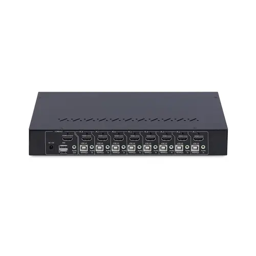 Switch KVM de 8 Puertos HDMI 4K 60Hz - Conmutador KVM HDMI 2.0 con Kit de Montaje 1U para Rack - con Hub USB de 4 Puertos - Conmutado por Botón y Teclas de Acceso Rápido - TAA - Imagen 4