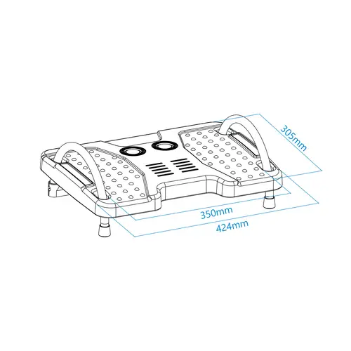 Reposapiés Ajustable en Inclinación, Gris - Imagen 3
