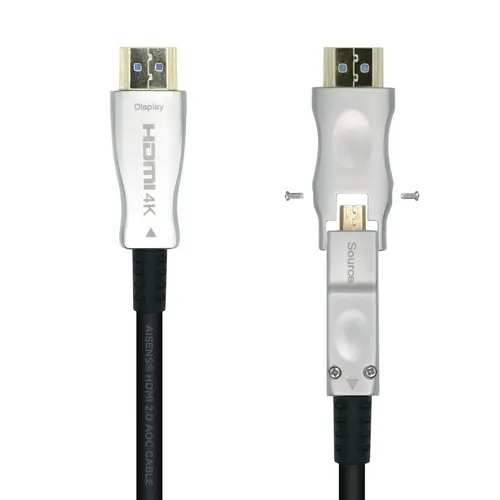 Cable HDMI V2.0 AOC Desmontable Premium Alta Velocidad / HEC 4k@60Hz 4:4:4 18Gbps, A/M-D/A/M, Negro, 40m - Imagen 3