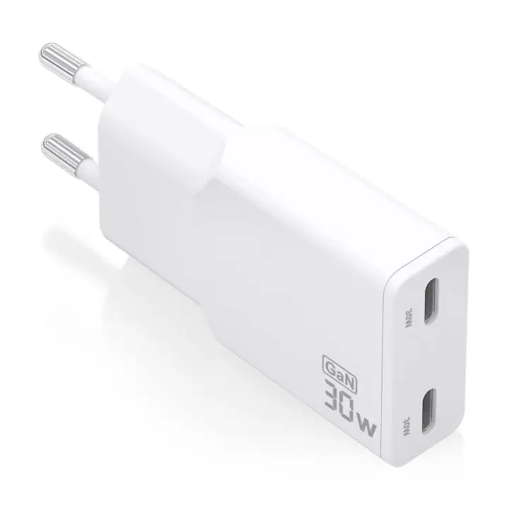 ASCH-30W2P048-W cargador de dispositivo móvil Cámara digital, MP3, MP4, Teléfono móvil, Navegante, Portátil, Consola de juegos portátil, Smartphone, Tableta, Universal Blanco Corriente alterna Carga rápida Interior