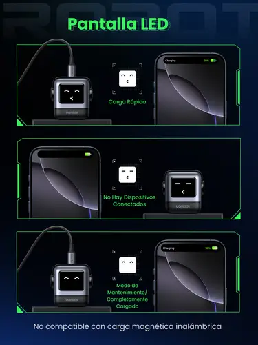 Nexode RG 65W 3-Port GaN Ordenador portátil, Teléfono móvil, Portátil, Batería portátil, Teléfono Gris Corriente alterna Carga rápida Interior - Imagen 9