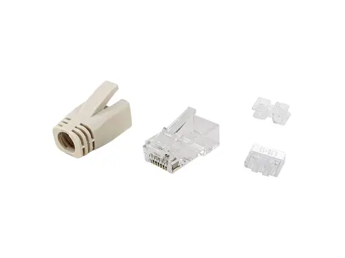 121176 conector RJ-45 Transparente, Blanco - Imagen 1