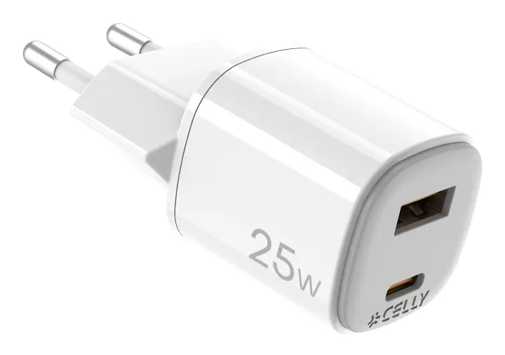 UPTC1USB1USBC25 cargador de dispositivo móvil Cámara digital, Micrófono, Smartphone, Tableta, Teléfono Blanco USB Interior
