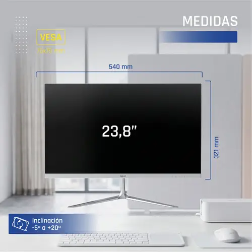 Monitor 24" IPS 1ms FHD 120Hz MM blanco - Imagen 12