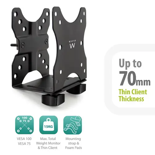 EW1517 soporte y montura para estación de trabajo/PC todo en uno 5 kg Negro - Imagen 2