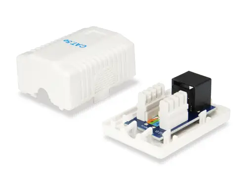 235113 caja de tomacorriente RJ-45 Blanco - Imagen 4