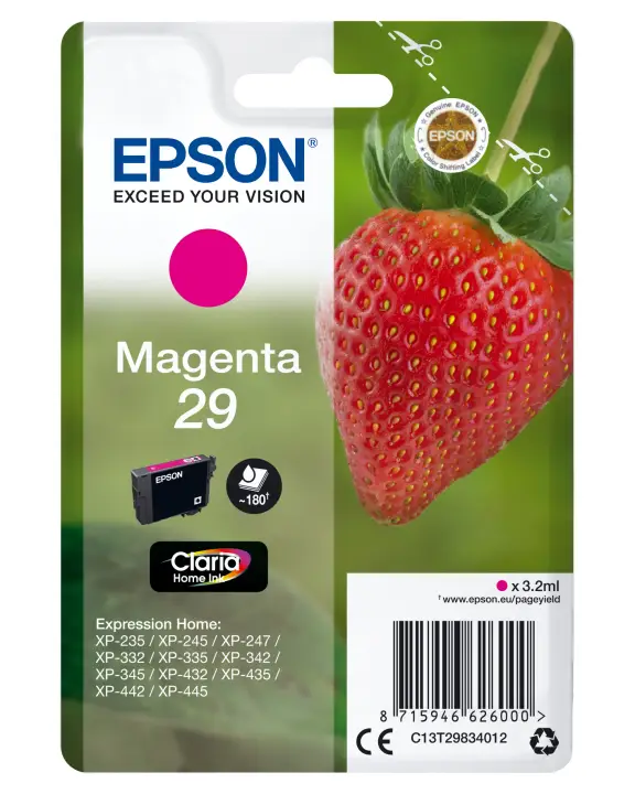 Strawberry Singlepack Magenta 29 Claria Home Ink