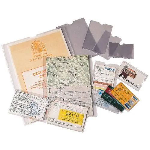 CAJA 100 FUNDAS PORTACARNETS EN PVC FORMATO (171X221 MM.) TRANSPARENTE ESSELTE 46010 - Imagen 1