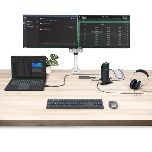 Docking Station USB 3.0 de 2 Monitores para Portátil - HDMI y DVI/VGA - Hub Ladrón 6x USB-A - GbE - Audio - Replicador de Puertos Universal USB-A - Win/Mac/ChromeOS - Imagen 7