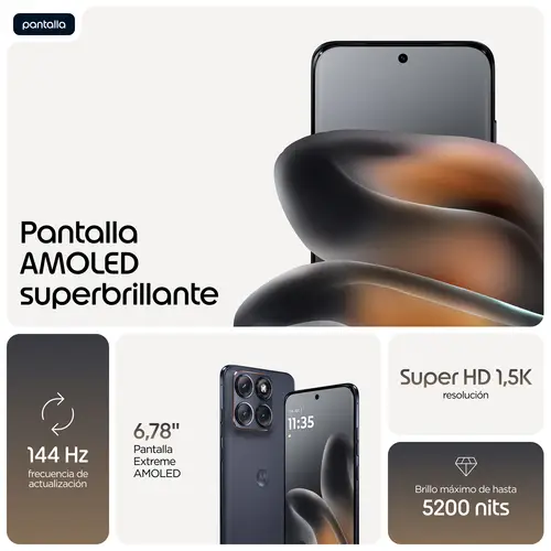 edge 70 fusion 17,2 cm (6.78") SIM doble Android 16.0 5G USB Tipo C 8 GB 256 GB 5200 mAh Negro - Imagen 8