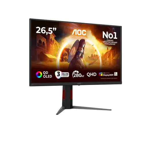 G4 Q27G4ZD pantalla para PC 67,3 cm (26.5") 2560 x 1440 Pixeles Quad HD QD-OLED Negro, Rojo - Imagen 2