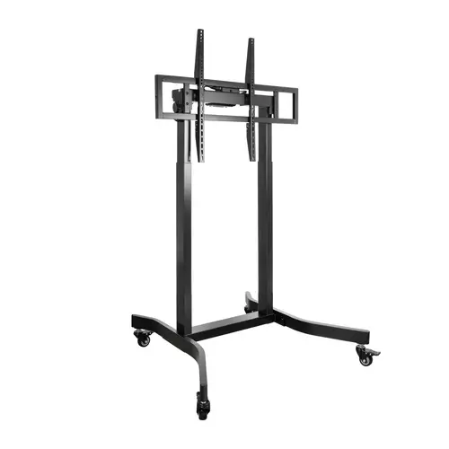LUX Soporte de Suelo con Ruedas y Regulación Eléctrica de Altura para Pantallas 55"-100", Negro - Imagen 1
