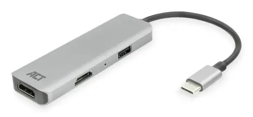 Adaptador multipuerto USB-C 4K para 2 monitores HDMI, puerto de datos USB-A - Imagen 1