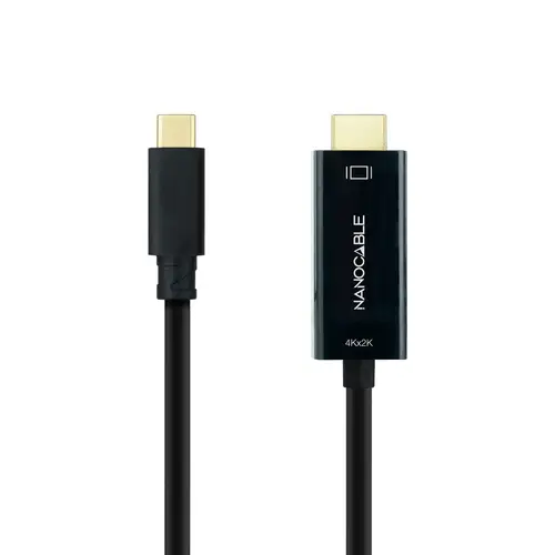 Cable Conversor USB-C a HDMI 1.4 4K@30Hz, Color Negro, 5 m - Imagen 2