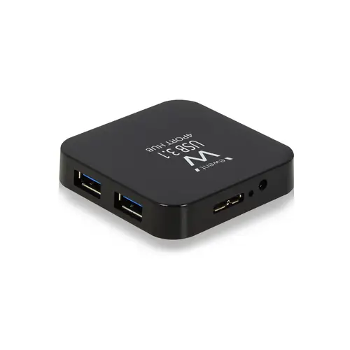 EW1134 hub de interfaz USB 3.2 Gen 2 (3.1 Gen 2) Type-A 5000 Mbit/s Negro - Imagen 2