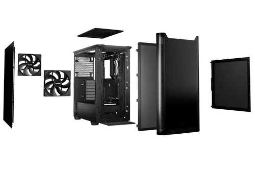 PURE BASE 501 Black Midi Tower Negro - Imagen 4