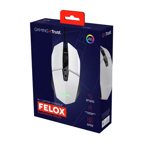 GXT 109W Felox ratón Juego mano derecha USB tipo A Óptico 6400 DPI - Imagen 6