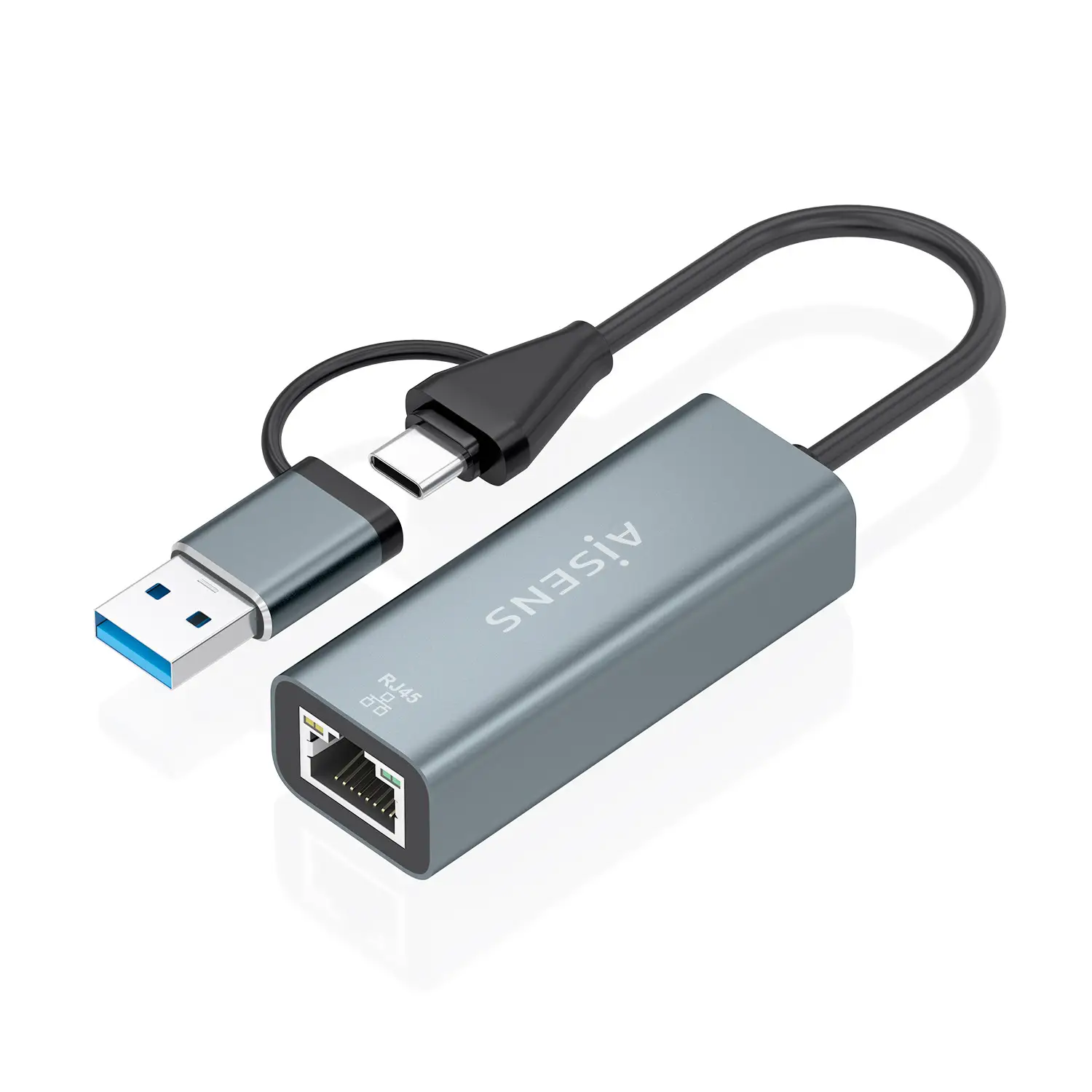 Conversor USB3.2 Gen1 USB-A+USB-C A Ethernet Gigabit 10/100/1000 ..