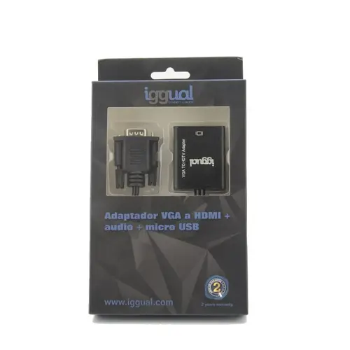 Adaptador VGA a HDMI + audio + microUSB - Imagen 1