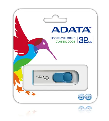 32GB C008 unidad flash USB USB tipo A 2.0 Azul, Blanco - Imagen 2