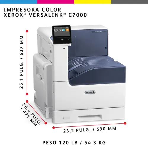 VersaLink C7000 A3 35/35 ppm Impresora Adobe PS3 PCL5e/6 2 bdjas Total 620 hojas - Imagen 27