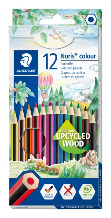 Noris colour 185 Negro, Azul, Marrón, Verde, Azul claro, Verde claro, Magenta, Naranja, Melocotón, Rojo, Violeta, Amarillo 12 pieza(s) - Imagen 1