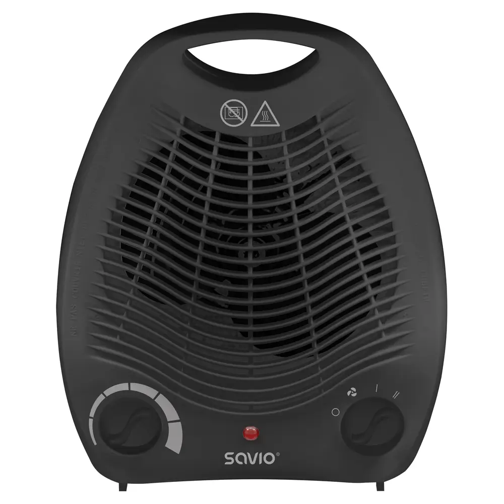 AD-02 B calefactor eléctrico Negro Ventilador eléctrico