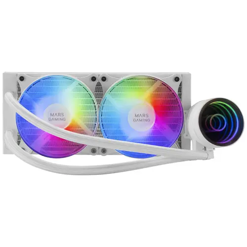 ML-ONE240 Blanco, Refrigeración Líquida CPU, TDP 400W, Espejo Infinito, 2 Ventiladores FRGB Silenciosos, Multisocket Universal - Imagen 2