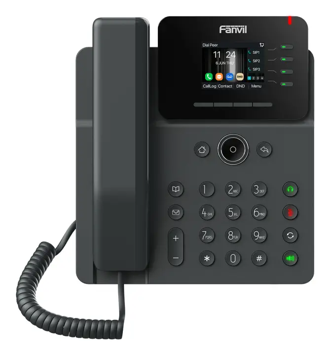 V61G teléfono IP Negro 4 líneas LCD