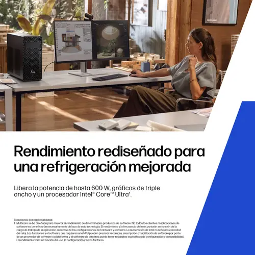 Z2 Tower G1i Workstation Desktop PC Wolf Pro Security Edition Windows 11 Pro Torre Puesto de trabajo AI PC, AI Workstation Negro - Imagen 6