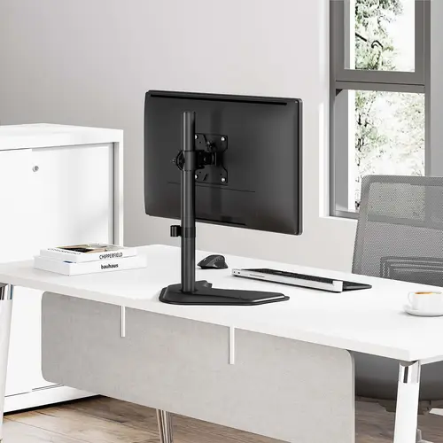 Soporte de mesa con peana eco giratorio e inclinable para monitor/TV 10kg de 17-32, Negro - Imagen 4