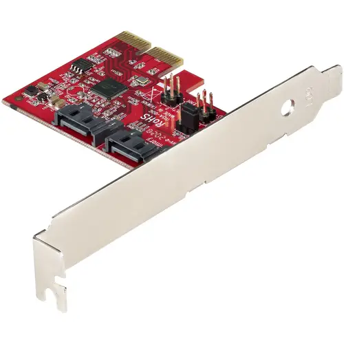 Tarjeta PCIe SATA - Tarjeta PCI Express Controladora de 2 Puertos SATA de 6Gbps - Perfil Completo o Bajo - Adaptador PCI Express a SATA - SATA RAID ASM1062R - Imagen 2