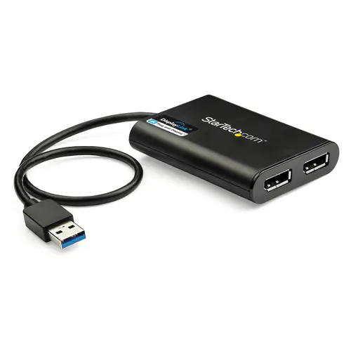 Adaptador Gráfico Externo USB 3.0 a DisplayPort Doble 4K60 DisplayLink - Cable Conversor USB 3.0 a DP de Vídeo - Imagen 1