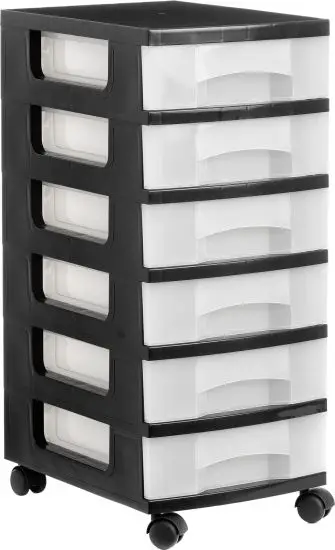 1106R CS TL cajonera para oficina Negro Plástico