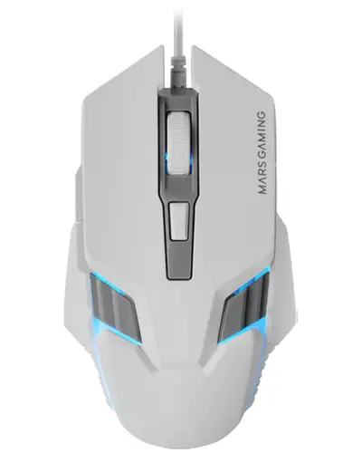 MM024, Ratón Gaming RGB, Sensor Óptico 4000 DPI, Switches Mecánicos Huano, Iluminación RGB Flow, Ajuste On-the-fly 1200 / 2400 / 3200 / 4000 DPI, Compatibilidad Multiplataforma, Blanco - Imagen 1
