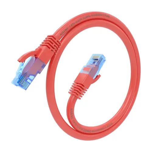Cable De Red Latiguillo RJ45 Cat.6 UTP AWG26 CCA, Rojo, 25 cm - Imagen 2