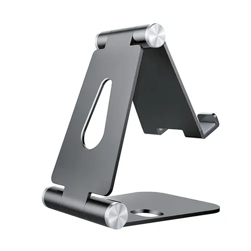 Soporte De Sobremesa Tamaño M Ajustable (2 Pivotes) Para Movil / Tablet, Gris - Imagen 1