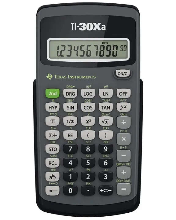 TI-30Xa calculadora Bolsillo Calculadora científica Negro, Gris
