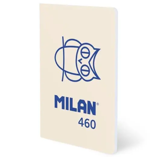 MILAN LIBRETA GRAPADA A5 24H PAPEL BLANCO 95GR LISO COLECCIÓN 460 SINCE 1918 BEIGE - Pack de 6 unidades