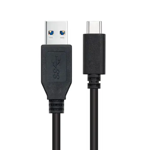 Cable USB 3.1, Gen2 10 Gbps 3A, tipo USB-C/M-A/M, Negro, 2 m - Imagen 2