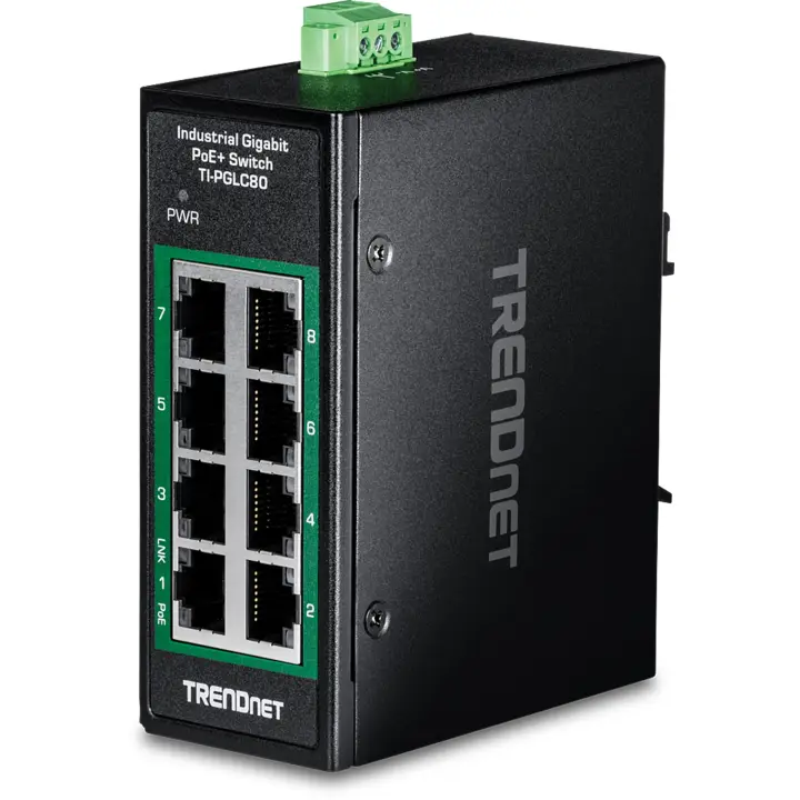 TI-PGLC80 switch No administrado Gigabit Ethernet (10/100/1000) Energía sobre Ethernet (PoE) Negro