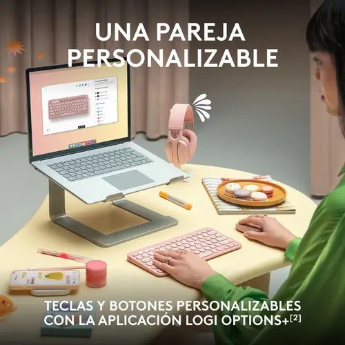 920-012227 teclado Ratón incluido Universal RF Wireless + Bluetooth QWERTY Español Grafito - Imagen 12