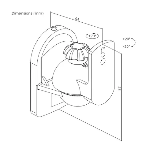 Soporte Universal De Pared Giratorio E Inclinable Para Altavoces, Negro - Imagen 7