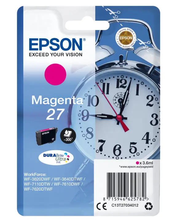 Alarm clock Singlepack Magenta 27 DURABrite Ultra Ink