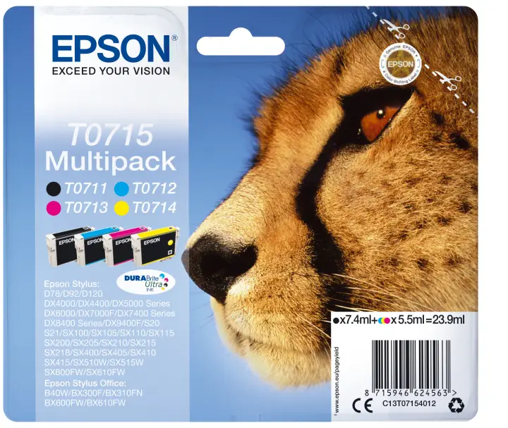 Multipack T0715 4 colores (etiqueta RF)