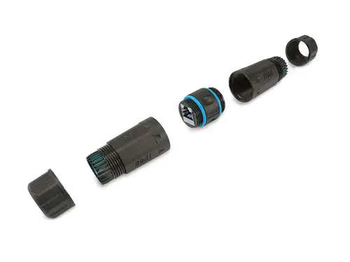 221172 cambiador de género para cable RJ-45 Negro, Azul - Imagen 2