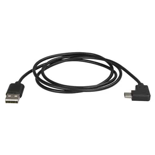 Cable de Carga y Sincronización USB-A a USB-C de 1m - Cable de Datos USB-A a USB Tipo C - Cable Acodado USB Tipo C - M/M - Negro - Imagen 3