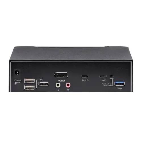Switch Conmutador KVM USB C Tipo C, KVM de 2 puertos DisplayPort con Vídeo UHD HDR de 4K 60Hz, Audio de 3,5mm, Hub 4x USB y 2x USB A 3.2 Gen 1 de 5Gbps, Compatible con TB 3/4 - Imagen 4